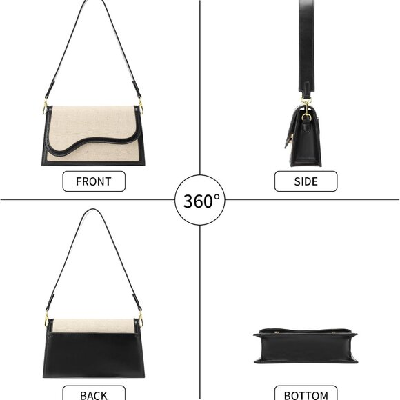 Vegan Leather Crossbody Bag for Women with Dual Styles and Large Capacity - Picture 5 of 6